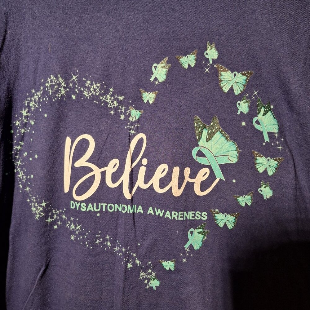 NWOT Believe Dysautonomia Awareness T-Shirt XXL - Picture 2 of 4